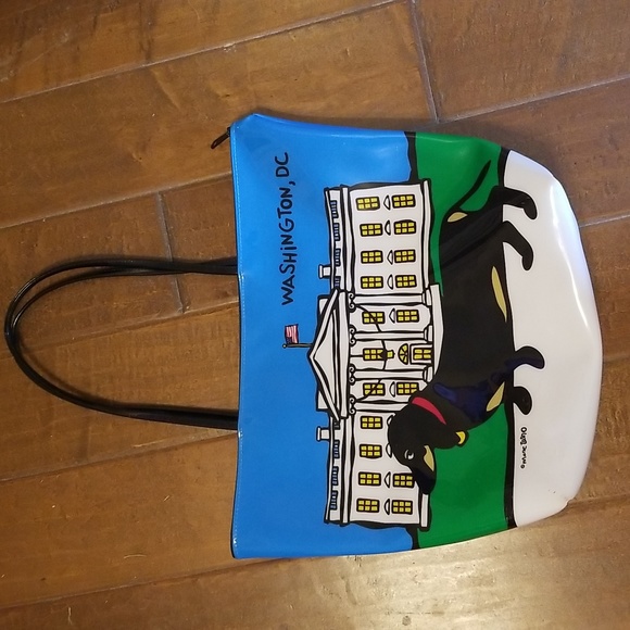 Marc Tetro NYC Medium Zip Daschsund Tote Washington Dc - Picture 10 of 16